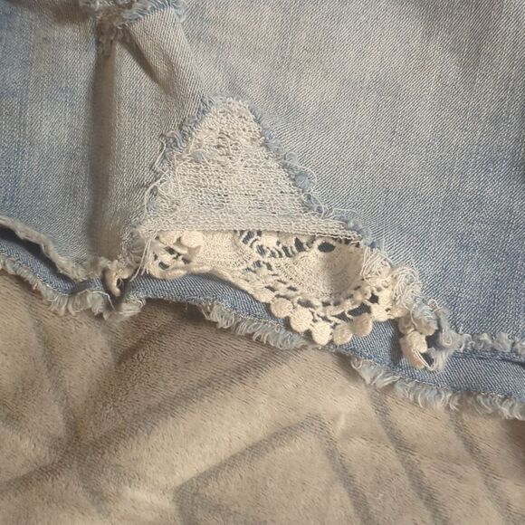 No Boundaries Juniors Blue Denim Distressed Front Zipper Shortalls Size  XXL - Picture 4 of 7